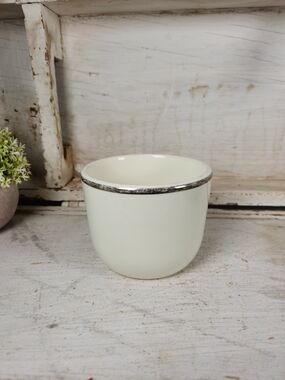 Vintage 50s Ballerina Platinum Small Mixing Bowl - Handeless Mug - Mid Century